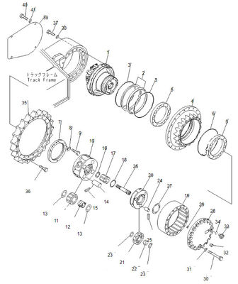 ชิ้นส่วนรถขุด Belparts Komatsu Final Drive Pc 228 Pc228 708-8F-00120