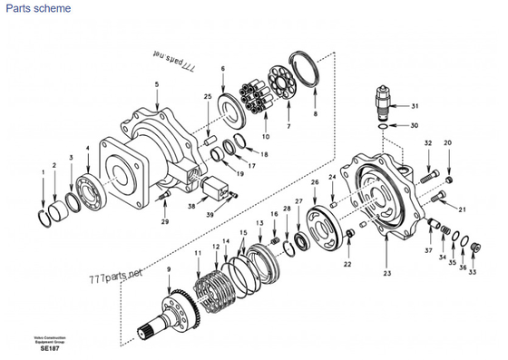 เครื่องยนต์สวิง Volvo EC360 SA8230-31780 เครื่องยนต์สวิงสําหรับชิ้นส่วนเครื่องขุด