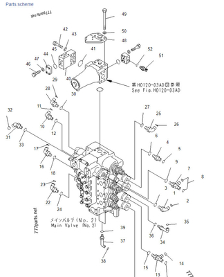 วาล์วหลัก Komatsu PC1250SP-7 21N-64-36440 02896-11009 07002-12034 21N-64-36740 02896-11009 ค่าใช้จ่ายในการเปลี่ยนวาล์วควบคุมรถขุด