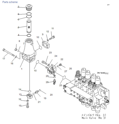 วาล์วไฮดรอลิกสำหรับรถขุด Komatsu PC1250SP-7 21N-62-31201 21N-62-31221 21N-62-31230 OEM