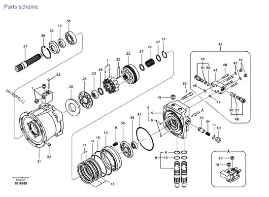 VOE14552686 VOE 14521451 SA 1142-00930 เกียร์บ็อกซ์มอเตอร์สวิง Excavator M5X130 EC210B EC200B EC220D